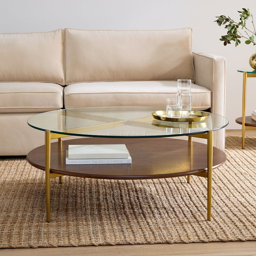 Mid-Century Art Display Round Coffee Table (34"&ndash;42") | West Elm (US)