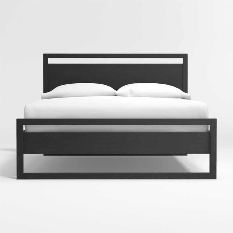 Linea Black Queen Bed + Reviews | Crate & Barrel | Crate & Barrel