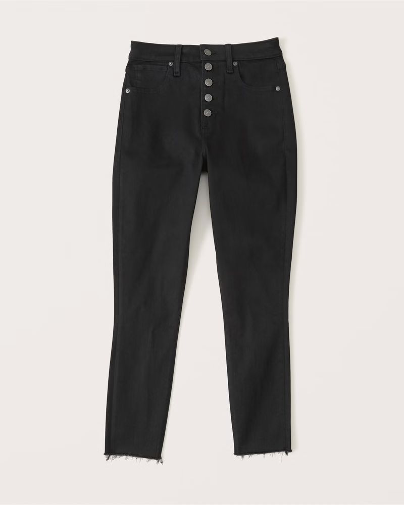 Women's Curve Love High Rise Super Skinny Ankle Jeans | Women's Bottoms | Abercrombie.com | Abercrombie & Fitch (US)