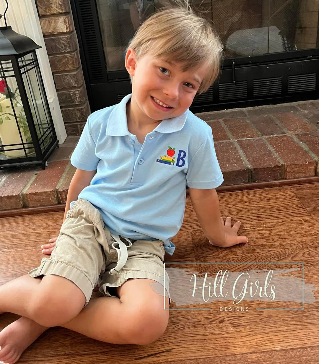 Boys Back to School Embroidered Polo Shirt - Etsy | Etsy (US)