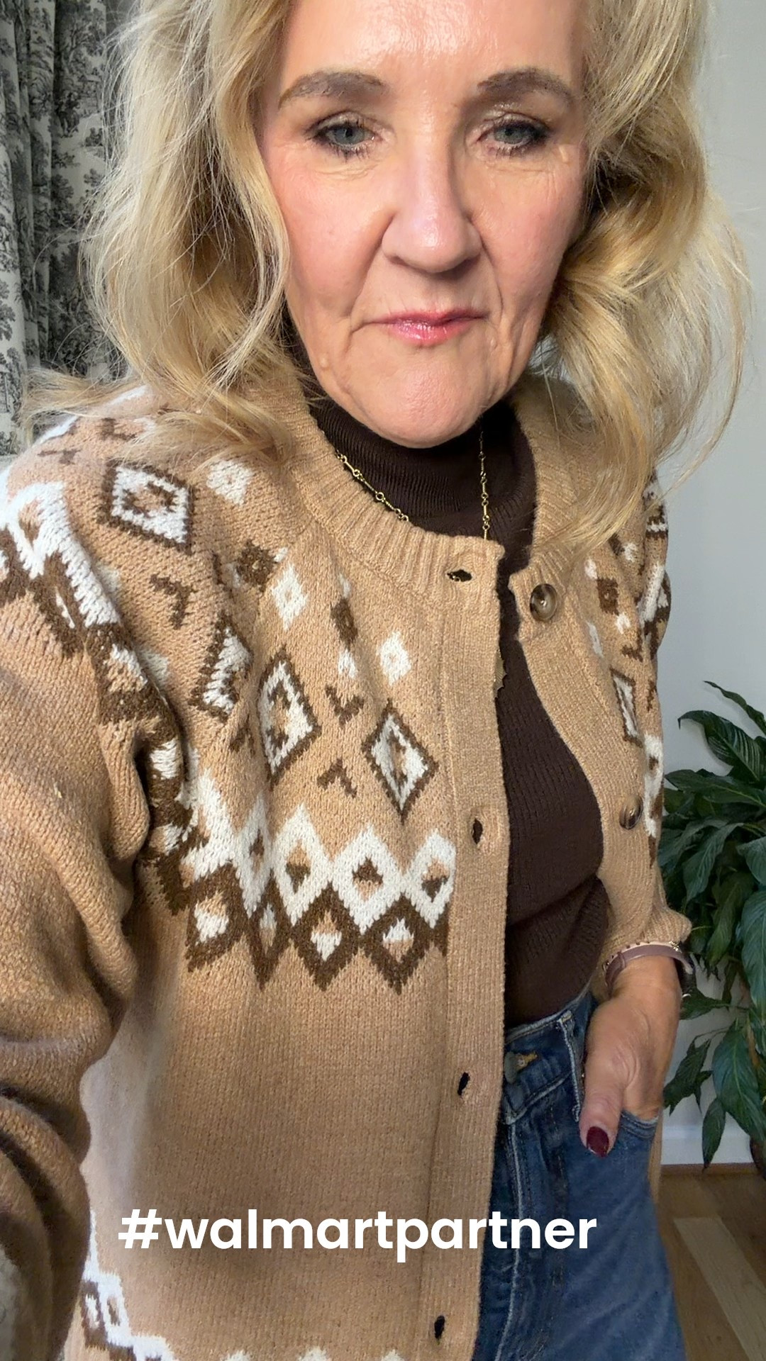 @walmart #walmartpsrtner 
Sweater size medium
Jeans a size down one size 2 a six and I cut 4 inches off the bottom
Mock neck, T-shirt, size medium

Affordable fashion, fair aisle, sweat sweater, beige sweat sweater

#LTKFindsUnder50 #LTKSeasonal #LTKOver40