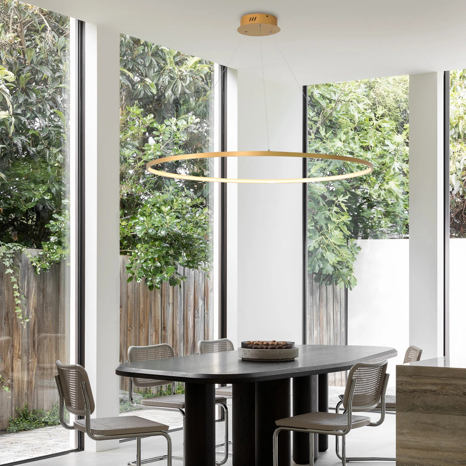 Orren Ellis Eliades 39.4 Inch Large LED Simple Pendant Light Remote Dimming & Reviews | Wayfair | Wayfair North America