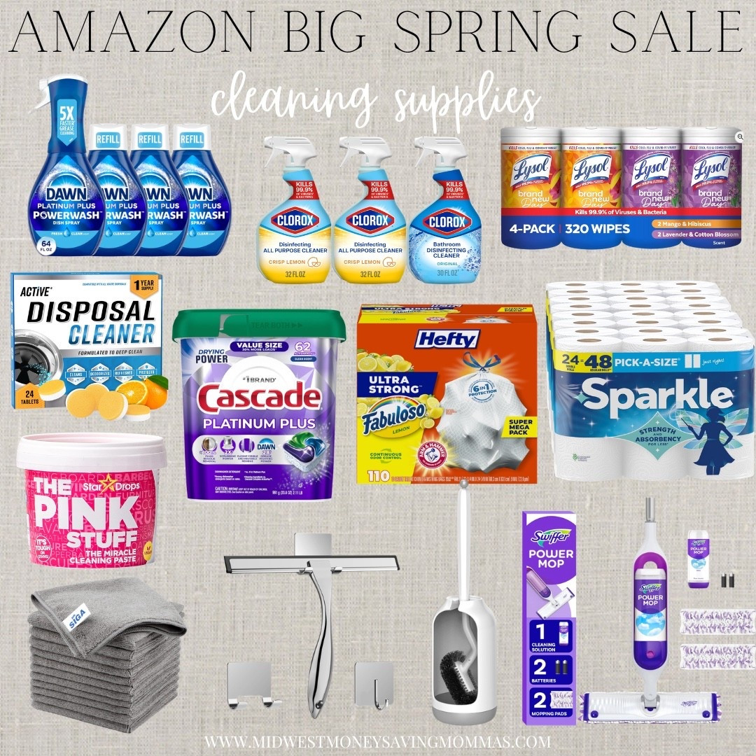 Amazon big spring sale

Cleaning supplies  household supplies  Amazon finds  sale alert 

#LTKHome #LTKSaleAlert #LTKmomlife