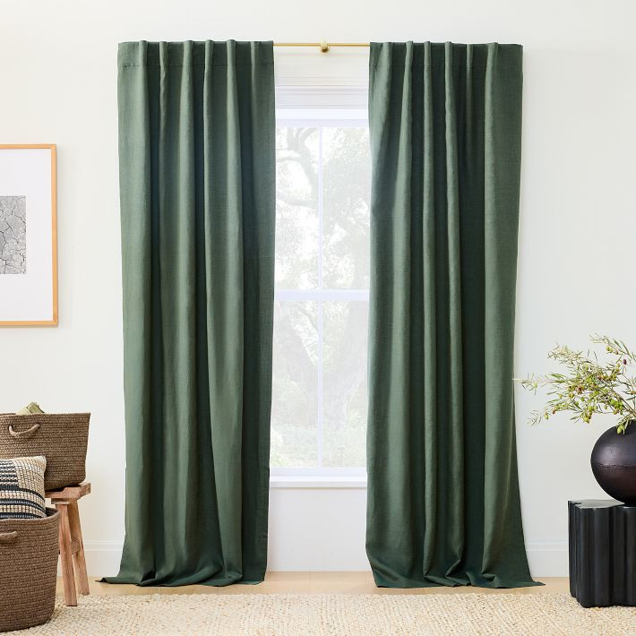 European Flax Linen Curtain | West Elm (US)