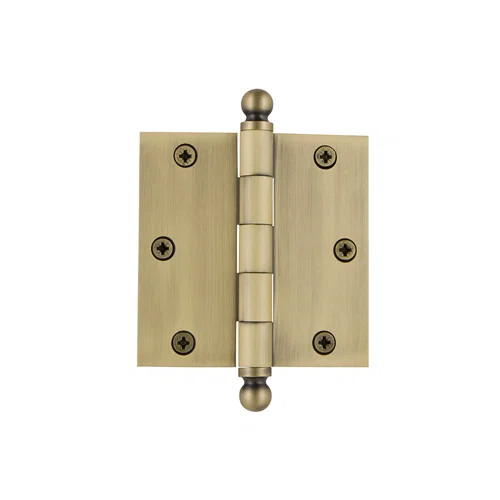 Nostalgic Warehouse 3.5" x 3.5" Ball Tip Residential Hinge with 5/8" Radius Corners | Wayfair North America