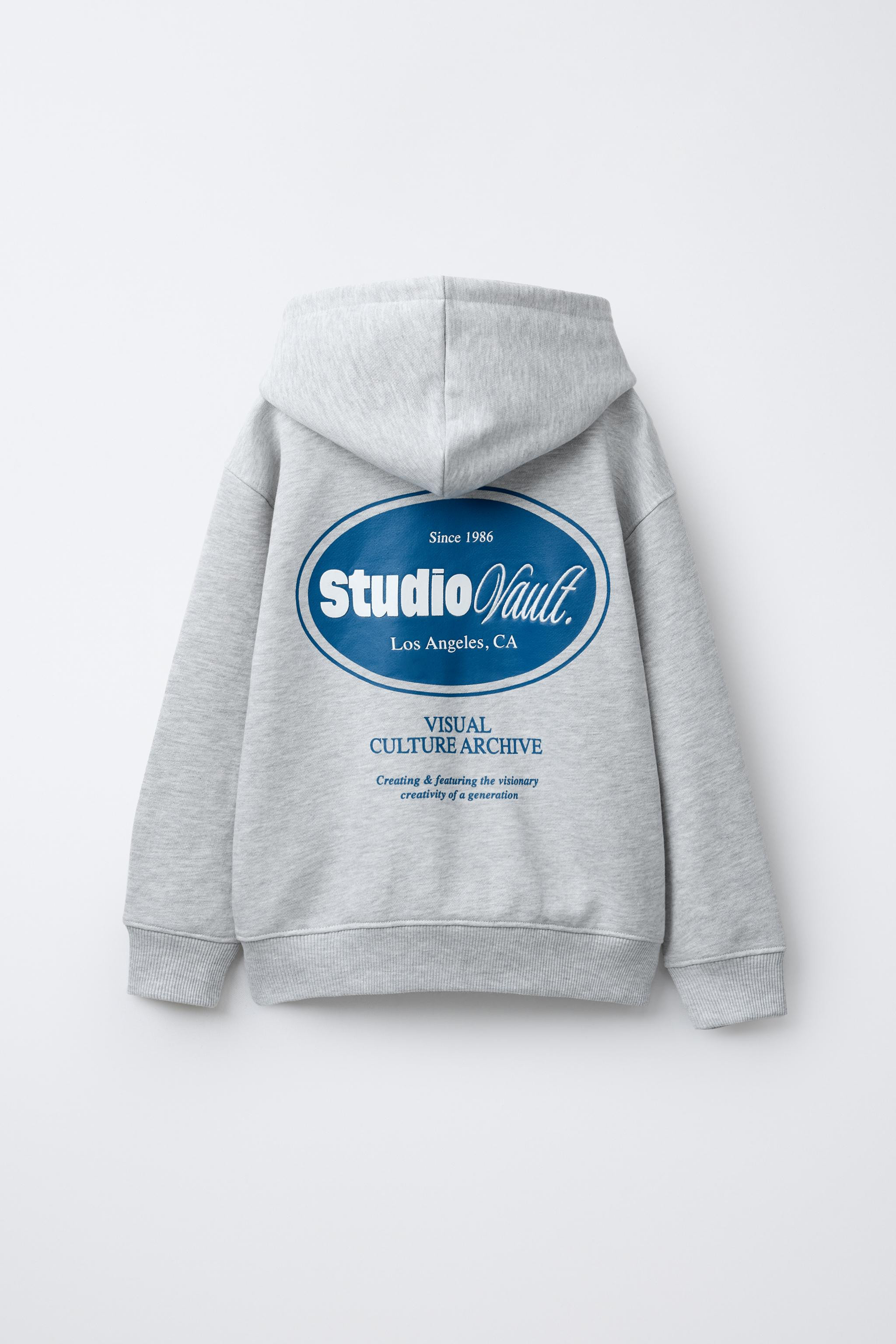 RAISED TEXT HOODIE SWEATSHIRT | Zara US