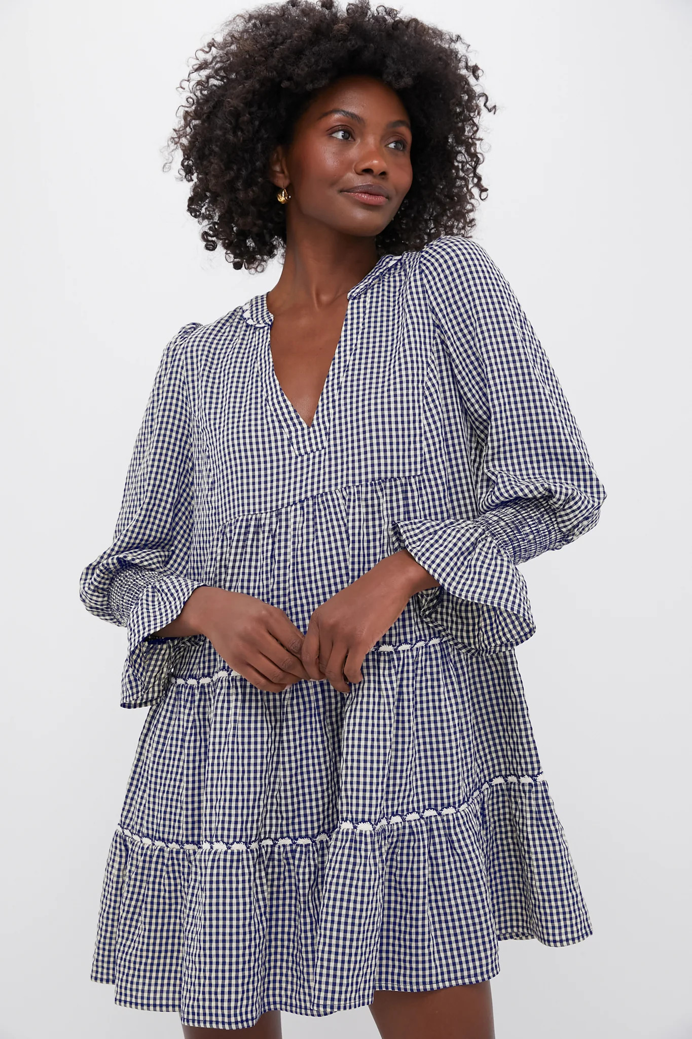 Navy Gingham Kenzo Dress | Tuckernuck (US)