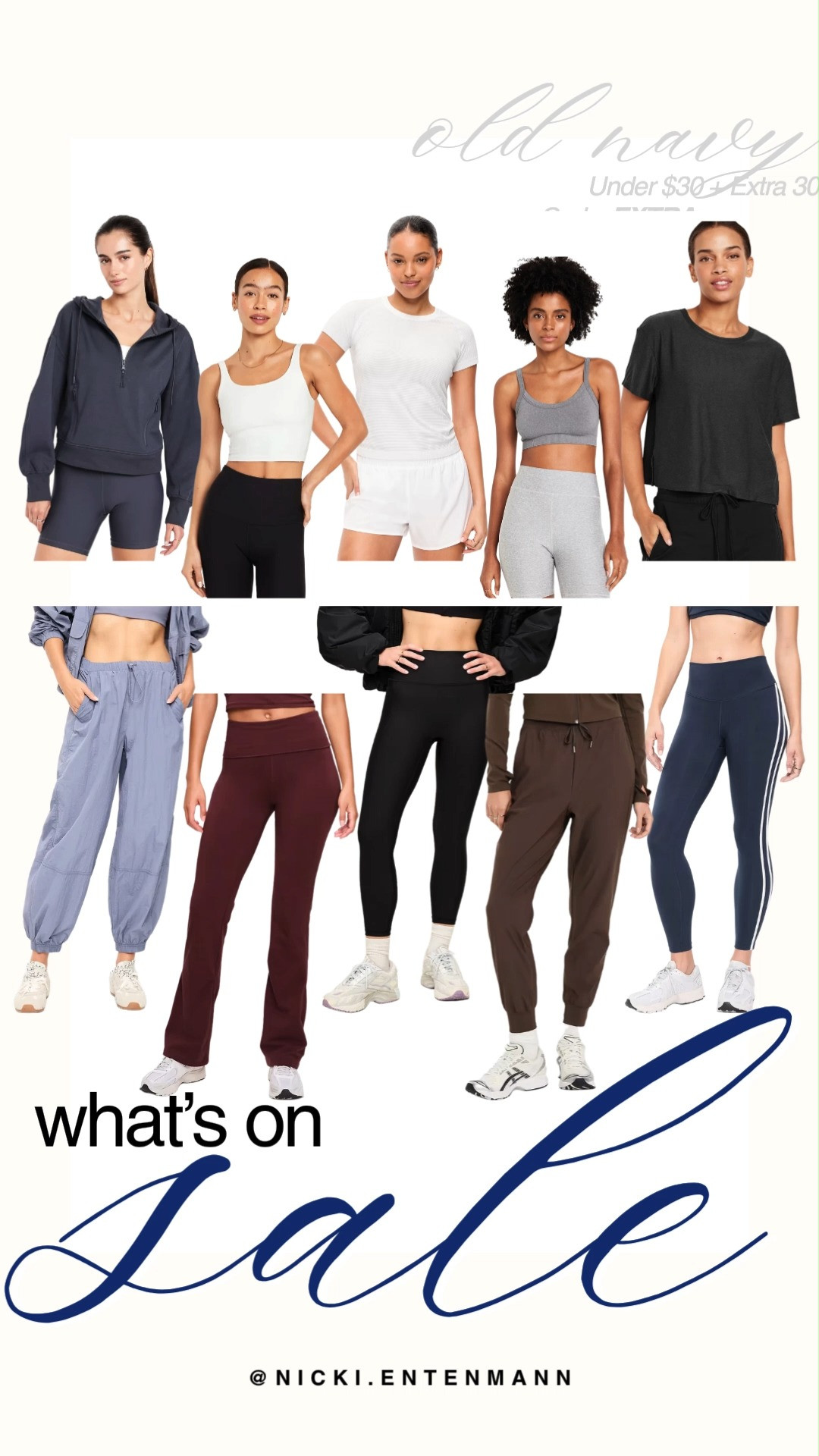 Score incredible deals at Old Navy with activewear under $30 plus an extra 30% off using code EXTRA. Leggings, hoodies, sports bras, and joggers make updating your athletic wardrobe stylish and affordable. #oldnavy #salealert #activewear #athleisure #workoutgear #everydaystyle #shoppinghaul #capsulewardrobe #modernliving #streetstyle 👟🧘‍♀️✨ 

 #LTKdayinmylife #LTKootd #LTKSaleAlert