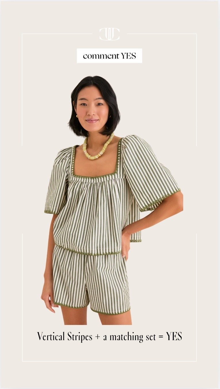 Vertical stripes plus matching set as a yes for me.

#LTKOver40
