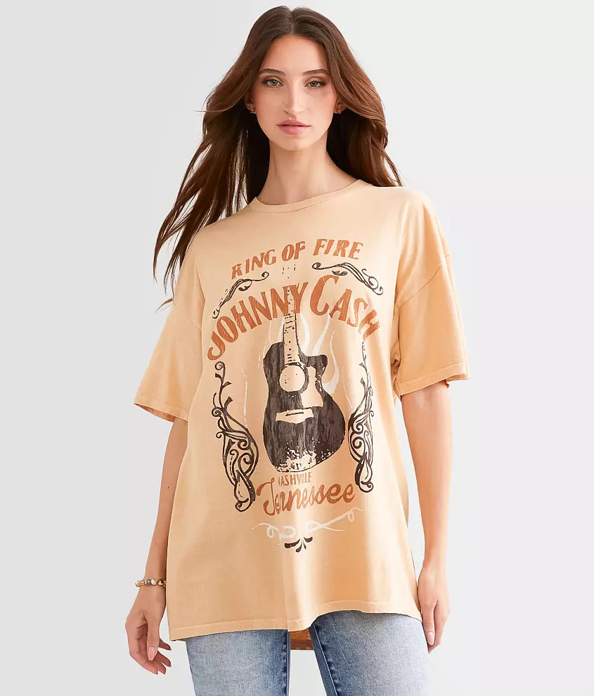 Johnny Cash Ring Of Fire Band T-Shirt | Buckle