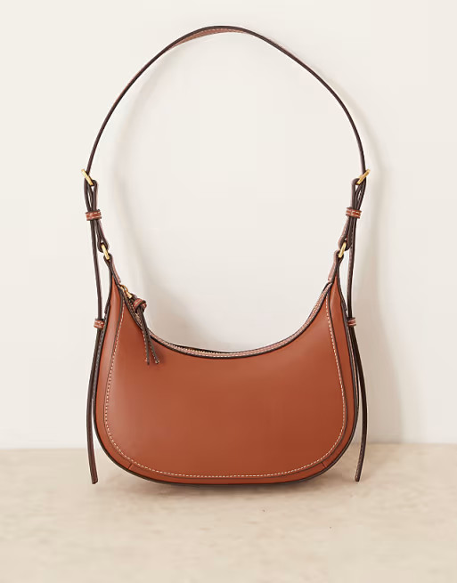 Mango classic cross body bag in brown | ASOS | ASOS (Global)