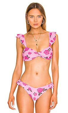BEACH RIOT Poppy Bikini Top in Pink Rose from Revolve.com | Revolve Clothing (Global)
