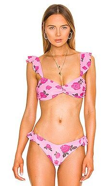 BEACH RIOT Poppy Bikini Top in Pink Rose from Revolve.com | Revolve Clothing (Global)
