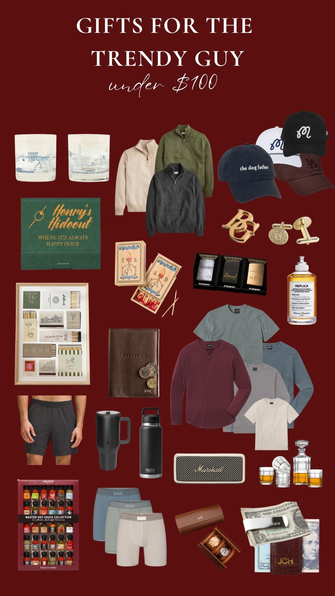 GIFT GUIDE 2025 // gifts ideas for him under $100! Gifts for the trendy guy, gifts ideas for your boyfriend, gifts for husband, gifts for dad, gifts for brother, etc!!

#LTKHoliday #LTKGiftGuide #LTKCyberWeek