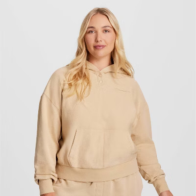 Champion Women's Vintage Wash Fleece Hooded Sweatshirt - Tan 4X | Target