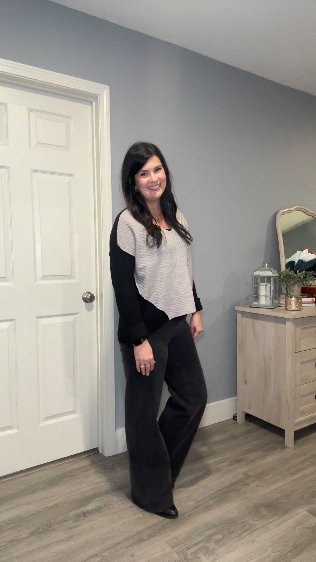 Kept it simple and subdued today in black and gray. 
I love the fit of these black pants and the way I can dress them up or down to suit any occasion  

#LTKootd #LTKOver40 #LTKActive