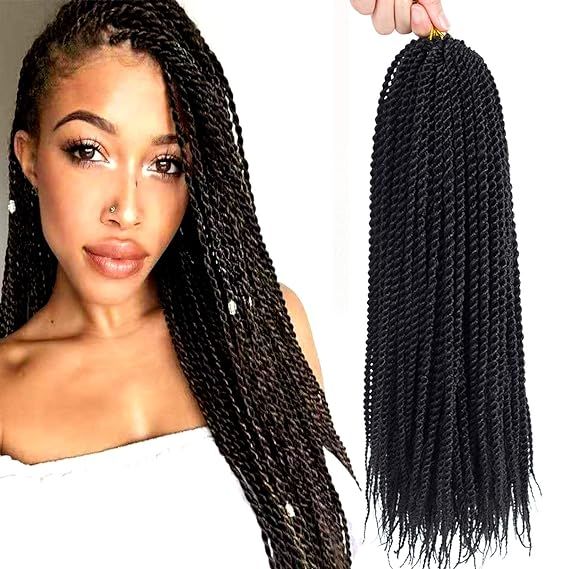 Crochet Braids Senegalese Twist Crochet Hair 8 Packs 18 Inch Small Twist Hair Crochet Braids Pre ... | Amazon (US)