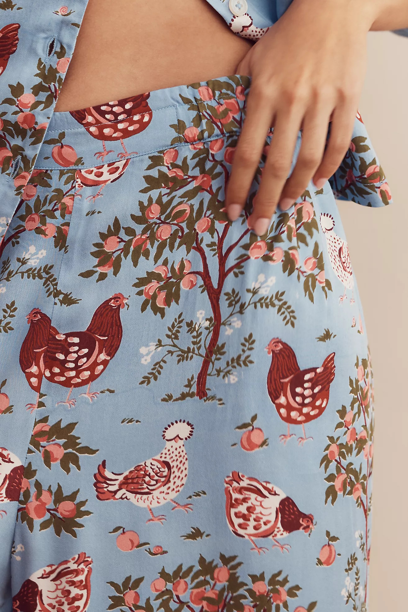 Printfresh Hen House Pajama Set | Anthropologie (US)