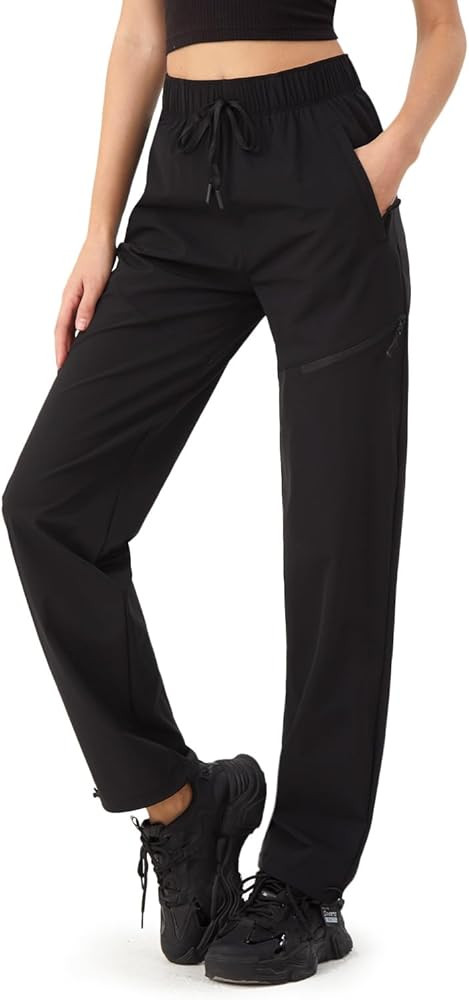 Zylioo 32"/34" Inseam Women's Tall Hiking Pants, Lightweight Quick Dry Cargo Pants with Zipper Po... | Amazon (US)