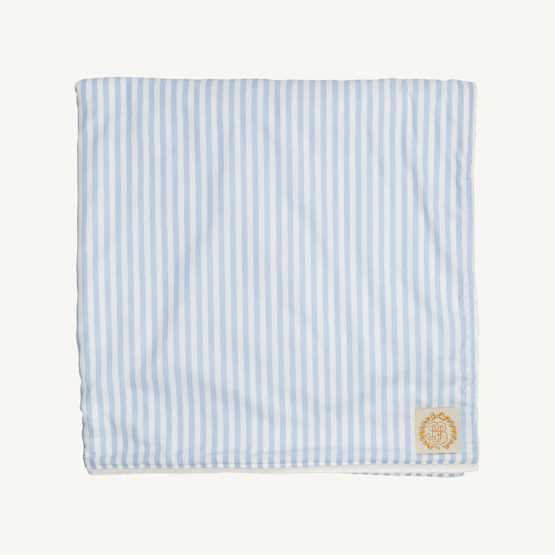 Bishop Bath & Beach Towel - Beale Street Blue Stripe | The Beaufort Bonnet Company