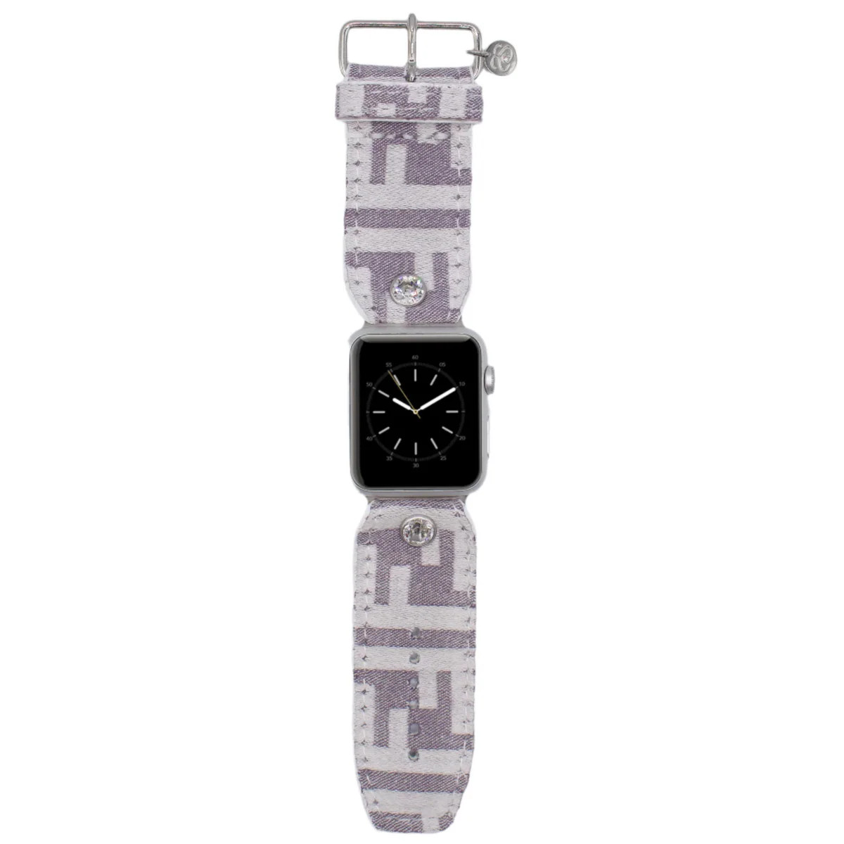 Limited Edition - Upcycled Denim Grey Fendi Zucca Sivella Watchband | Sparkl