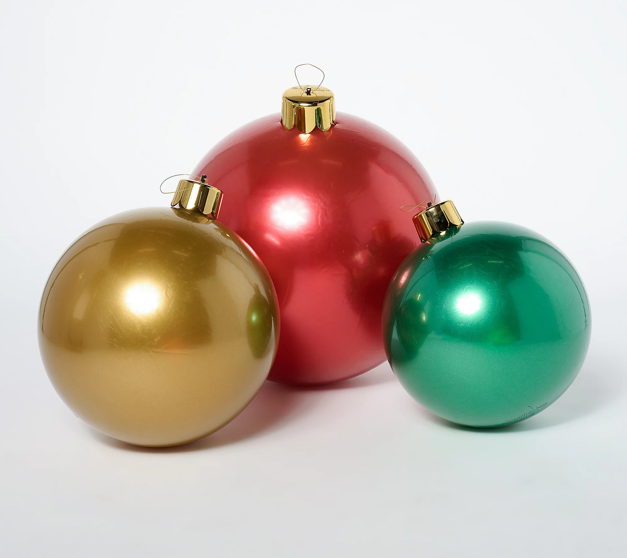 Holiball S/3 In/Outdoor Oversized Inflatable Ornaments | QVC