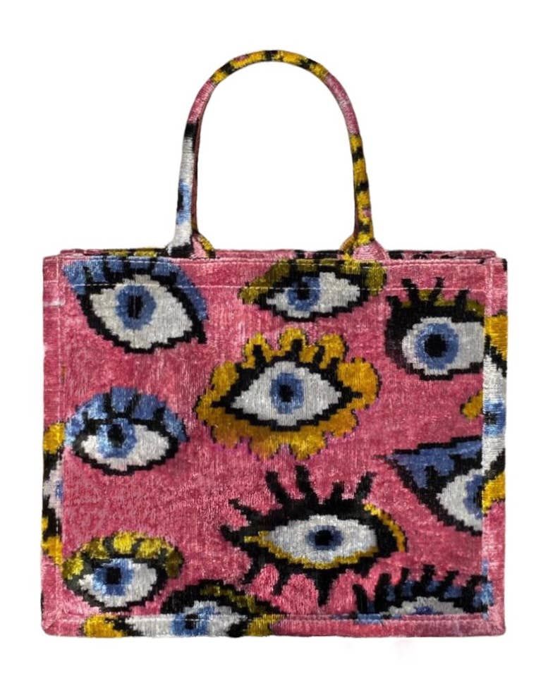 Silk Velvet Eye Large Tote Bag | Teggy French
