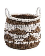 Large Water Hyacinth Diamond Motif Basket | Home | T.J.Maxx | TJ Maxx