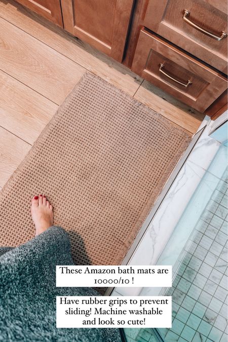 The best waffle bath mats! 
Amazon bathroom faves for the new home 

#LTKHome #LTKFindsUnder50 #LTKStyleTip