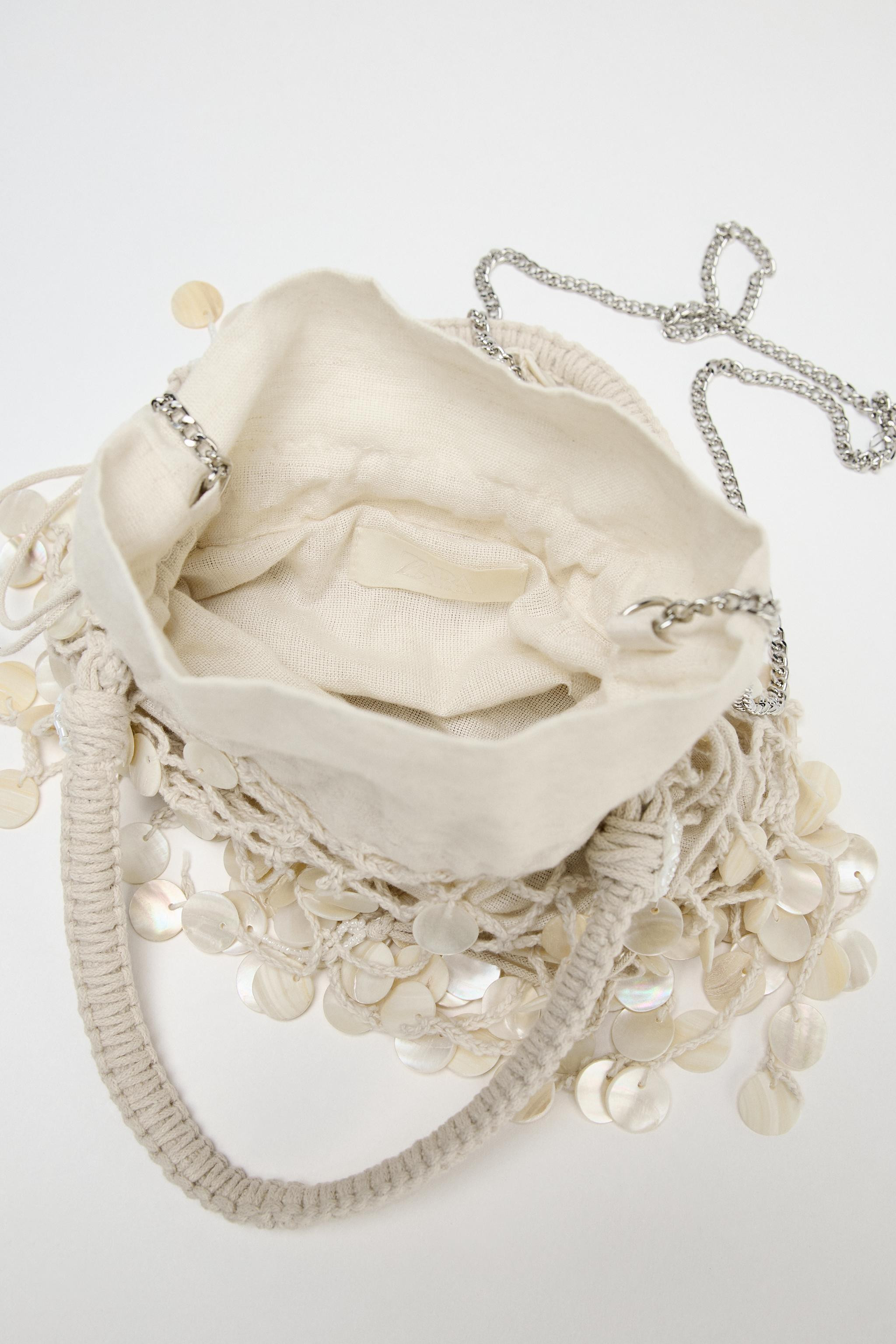 PEARLESCENT APPLIQUÉ HANDBAG | Zara UK