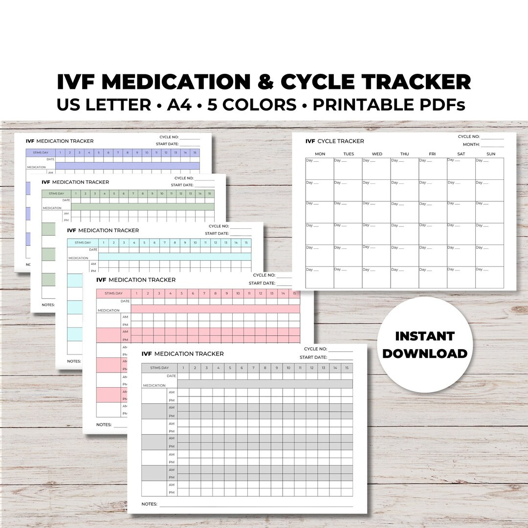 IVF Medication Tracker, Minimalist IVF Tracker, Printable Medication Tracker, IVF Tracker, Digita... | Etsy (US)