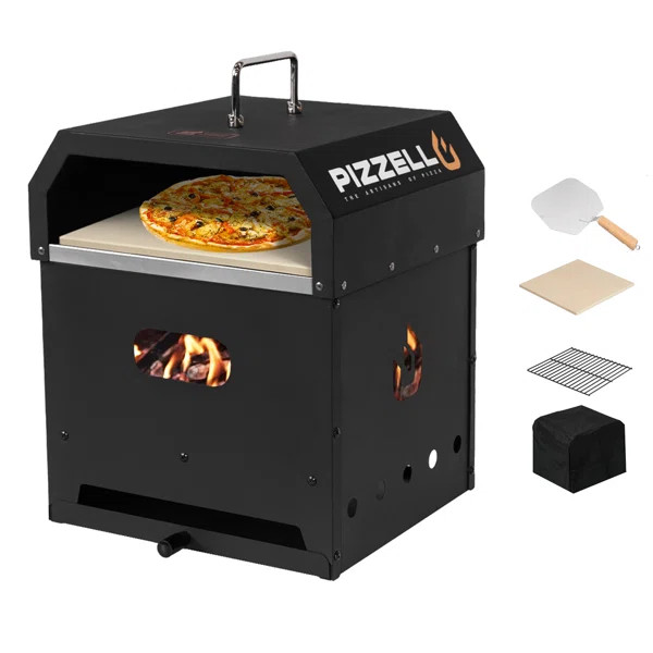PIZZELLO 4-In-1 Outdoor Pizza Oven For Grill With Pizza Stone, Pizza Peel | Wayfair Professional