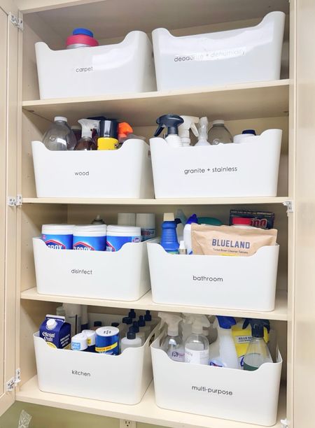 We’re still in the spirit of Spring cleaning over here! 🧽 Organizing back stock and bulk cleaning products is a must to prevent over buying and these multipurpose bins form @thecontainerstore are our favorite.


#LTKhome