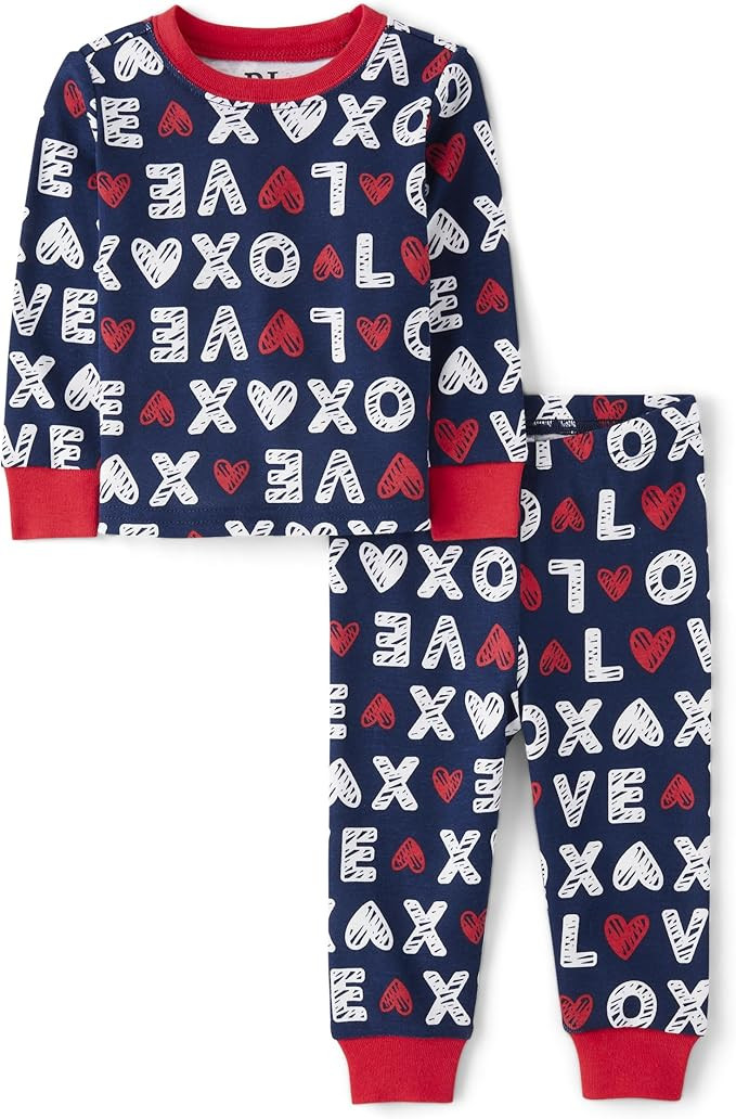 The Children's Place Baby Boys' and Toddler Valentine's Day Snug Fit 100% Cotton Pajama | Amazon (US)