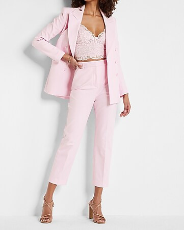 Conscious Edit Cropped Straight Pant Suit | Express