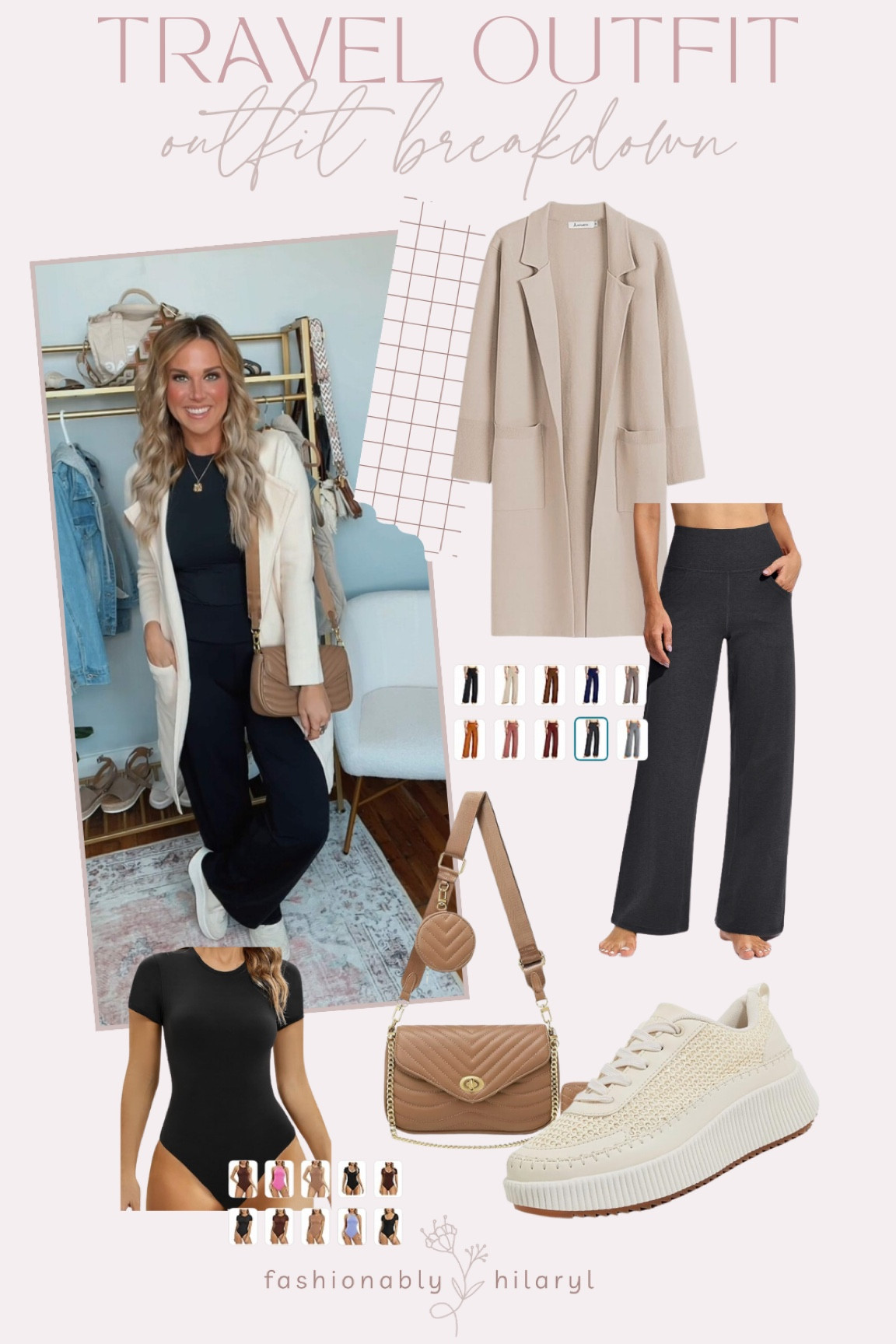 This affordable comfy outfit is my go-to for travel days! These body suits and pants feel like I am not wearing anything on these long days. I added this cardigan which is perfect to take on and off when the temperature changes. I paired it with this neutral platform sneakers and this tan crossbody bag which holds all my essentials! Airport outfit, plane outfit, comfy outfit

#LTKFindsUnder50 #LTKStyleTip #LTKTravel