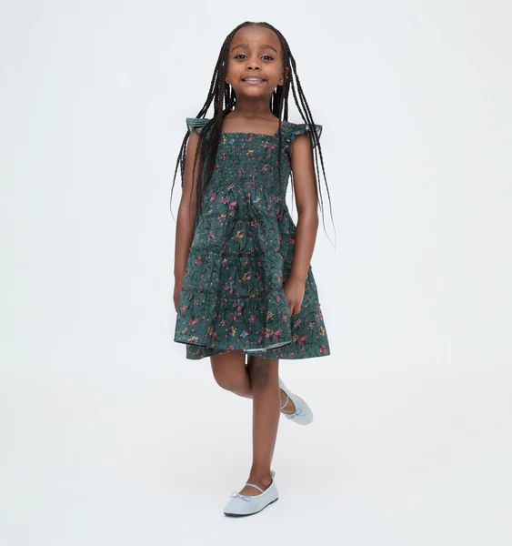 The Tiny Ellie Nap Dress - Bottle Green Fleur Chintz | Hill House Home