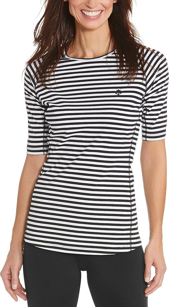 UPF 50+ Women's Hightide Short Sleeve Swim Shirt - Sun Protective | Amazon (US)