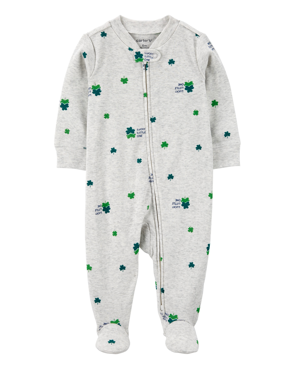 Baby St. Patrick's Day 2-Way Zip Cotton Sleep & Play Pajamas - Grey - Carter's | Carter's | Carter's Inc