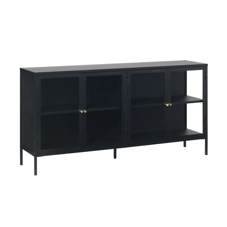 Krasimira Black 4-Section Sideboard | Wayfair Professional