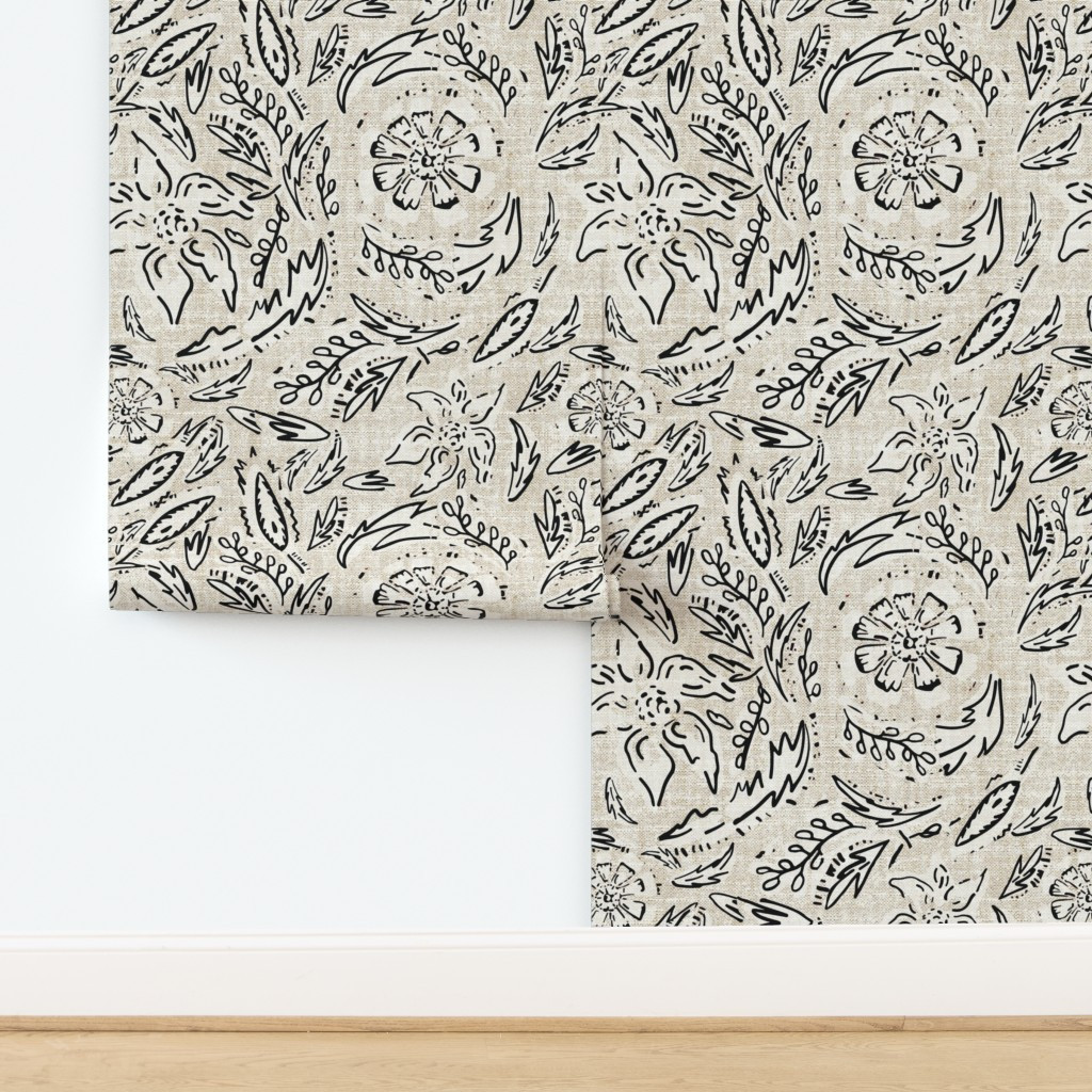 FLORA RUSTIC Wallpaper byholli_zollinger | Spoonflower