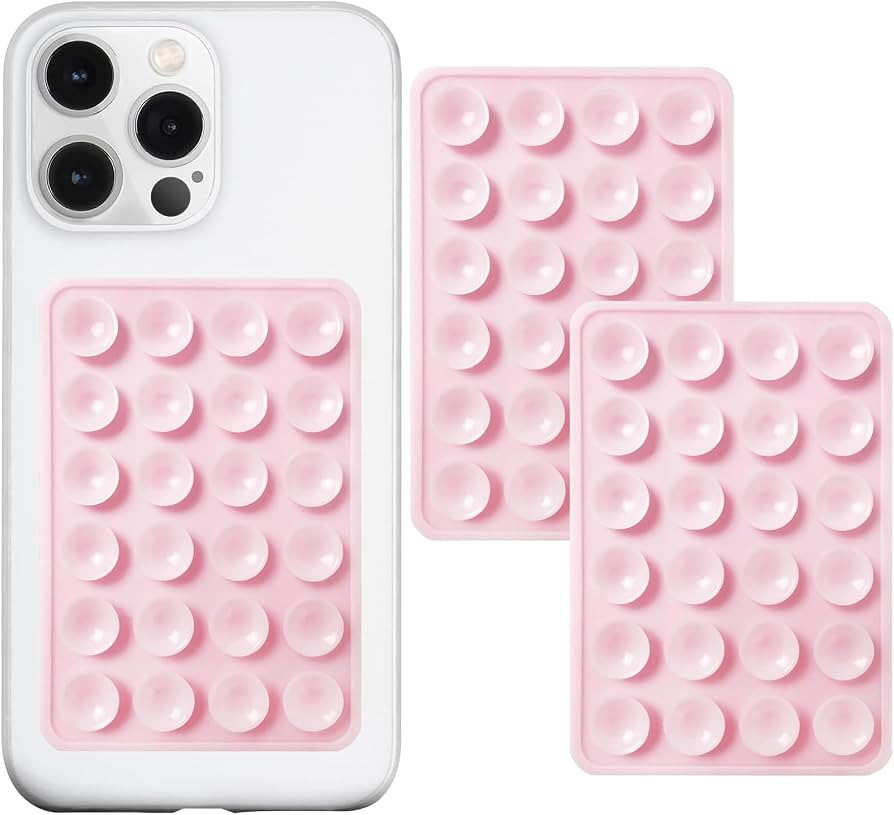 AZXYI 2 Pack Silicone Suction Phone Case Mount, Silicon Adhesive Suction Cup Phone Mount, Non Sli... | Amazon (US)