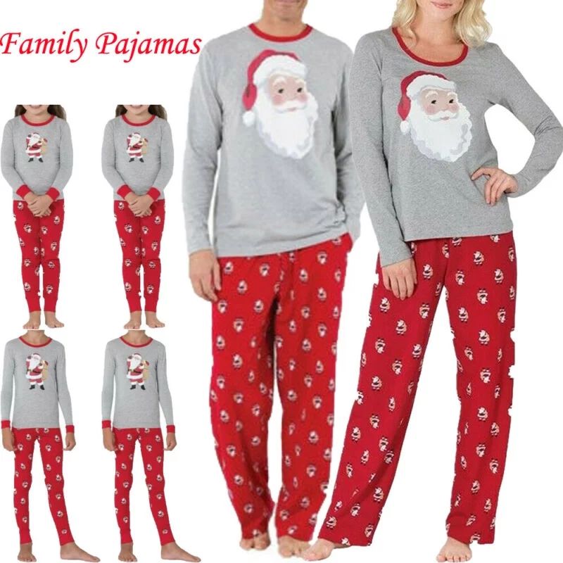 Christmas Family Matching Pajamas Set Adult Women Kids Santa Claus Sleepwear Nightwear Outfits | Walmart (US)