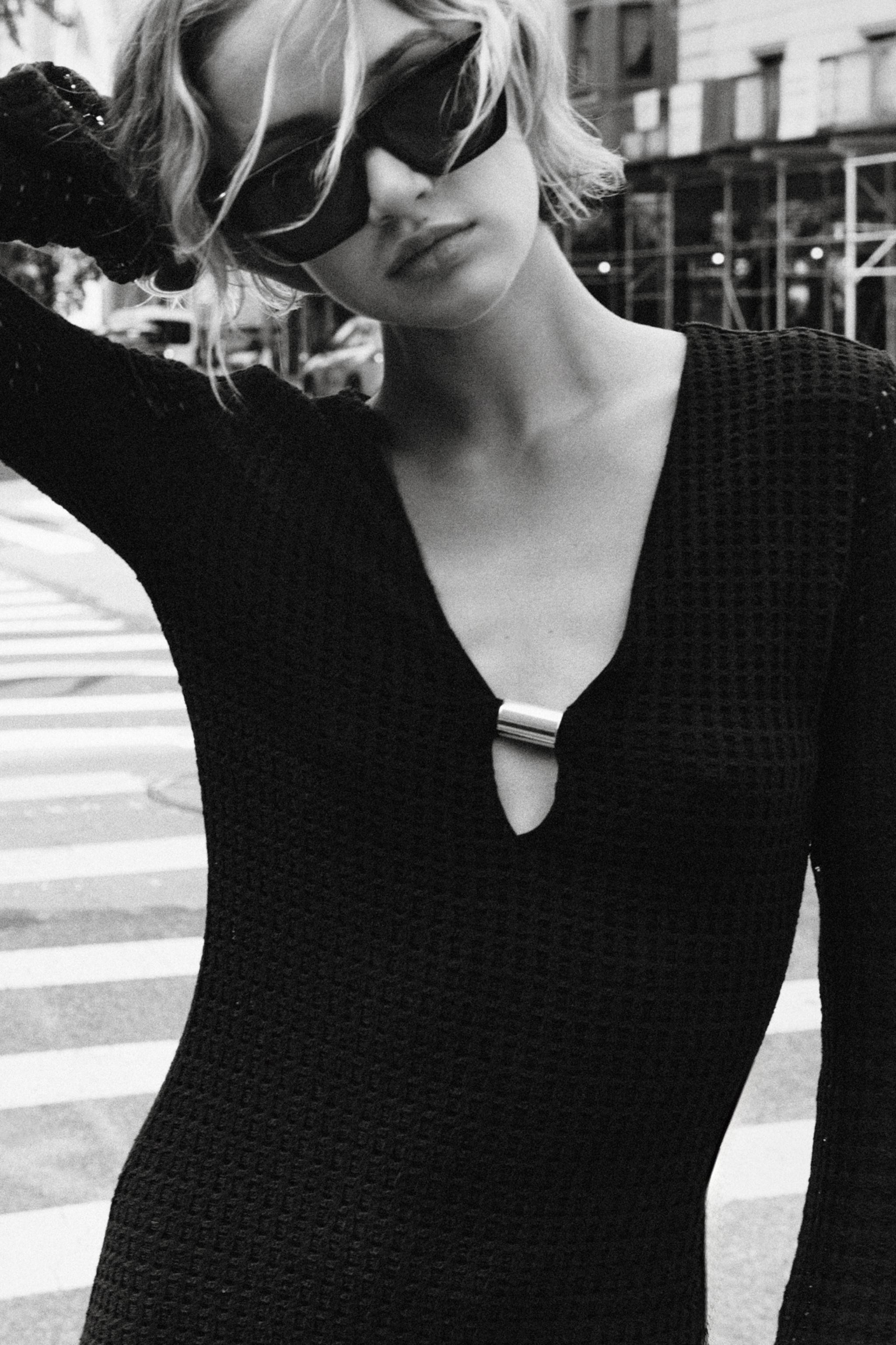 MIDI CROCHET DRESS WITH HARDWARE | Zara US