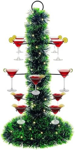 Christmas Cocktail Tree Stand for Drinks, Metal Champagne Drink Tower Stand for Party,3 Tier-12 H... | Amazon (US)
