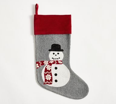 Holiday Icons Crewel Stockings | Pottery Barn (US)