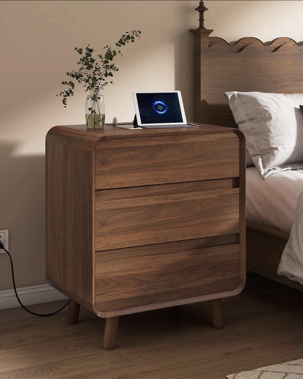 Mid Century Modern Nightstand with 2 Drawers

#LTKHome