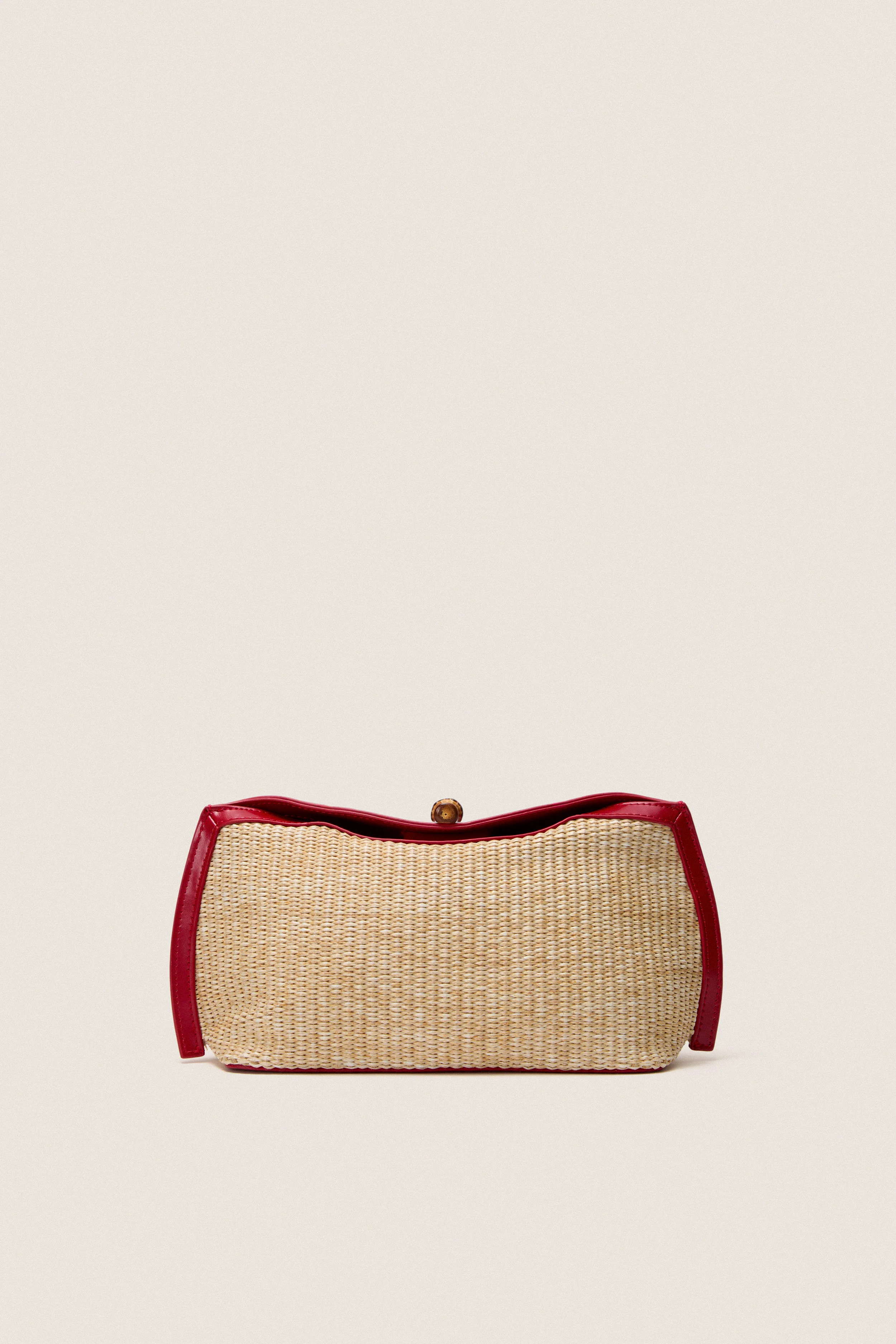 Cherry and Raffia Lock Clutch | Tuckernuck (US)