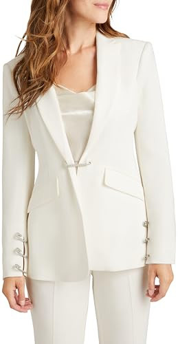 Cinq a Sept Women's Rhinestone Pin Cheyenne Blazer, Ivory, 8 | Amazon (US)