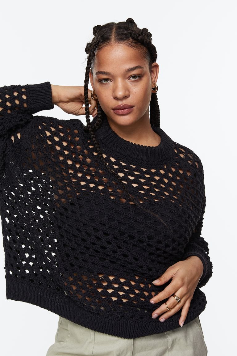 Oversized Pointelle-knit Sweater | H&M (US)